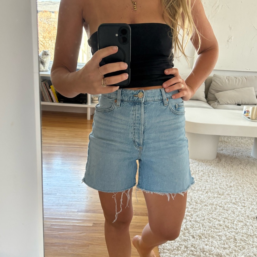 Garage Women's Light Blue Denim Shorts